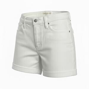 Levi’s White Denim Shorts Women’s Size 33 Mid Length High Rise Summer